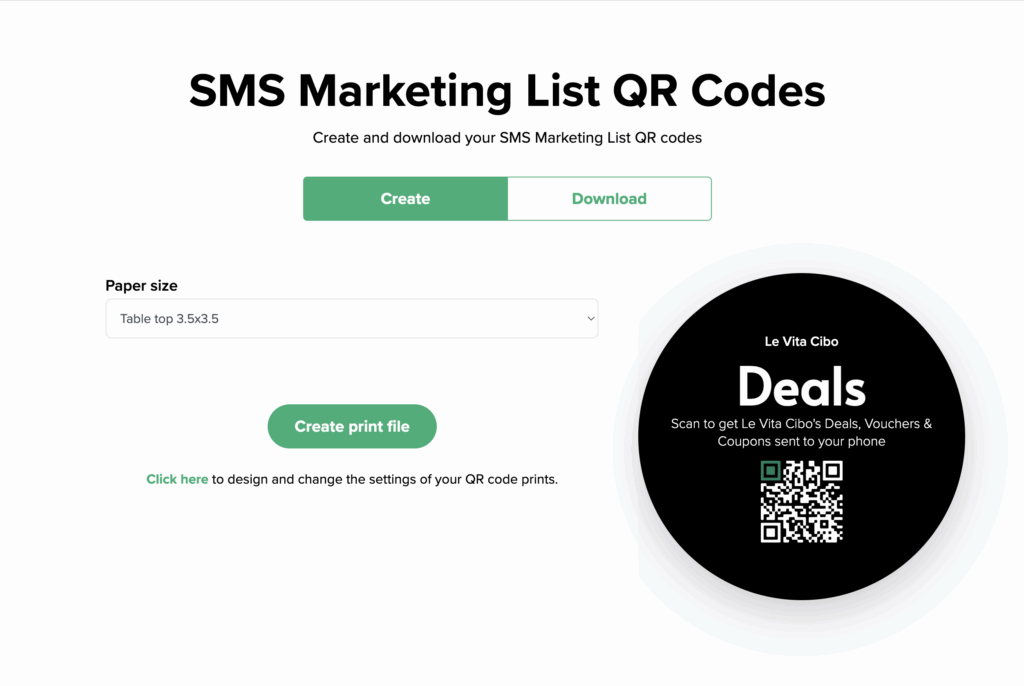 Customer loyalty QR Code